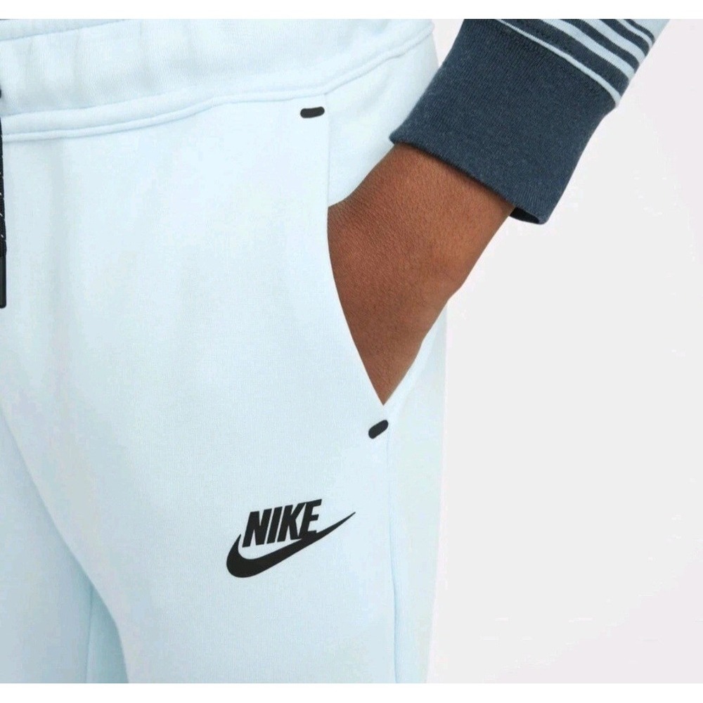 Nike Sportswear Tech Fleece Big Kids Tapered Joggers Light Blue CU9213-490 - Picture 5 of 7